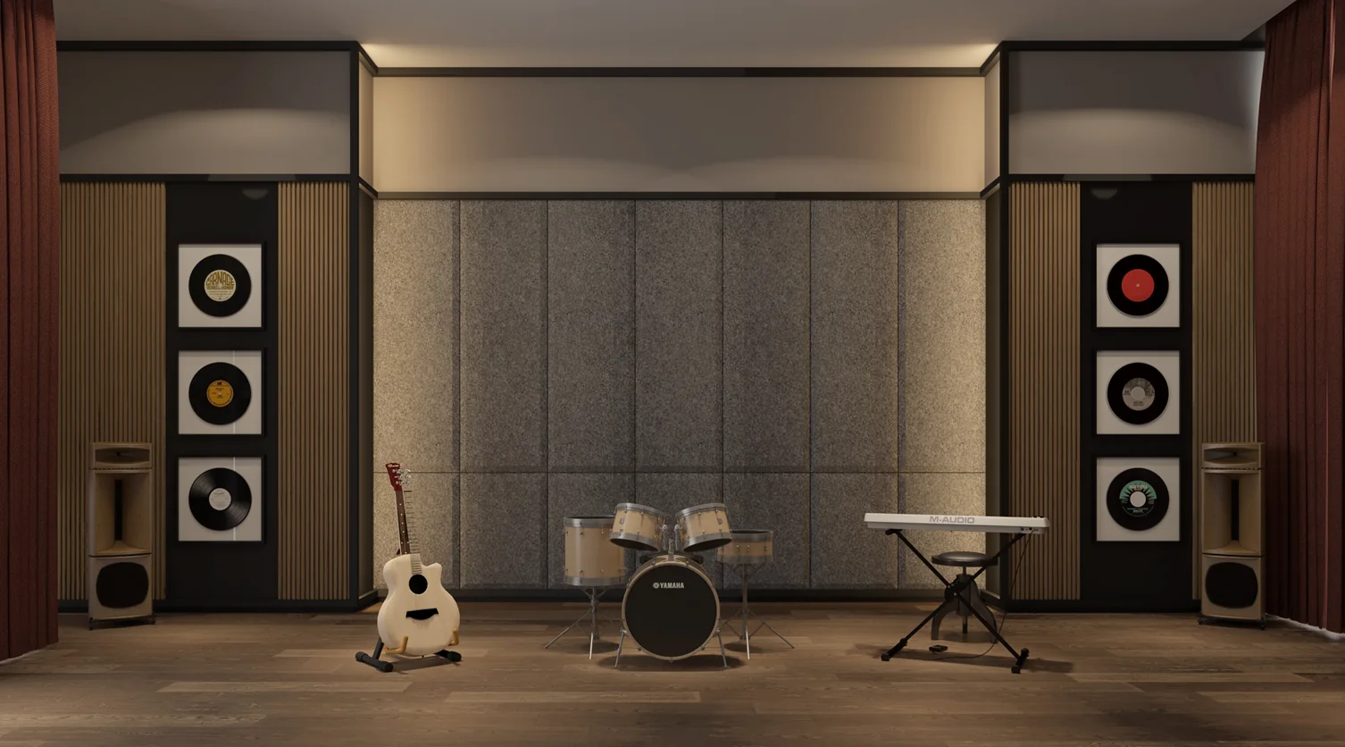 Artist's impression of the music studio